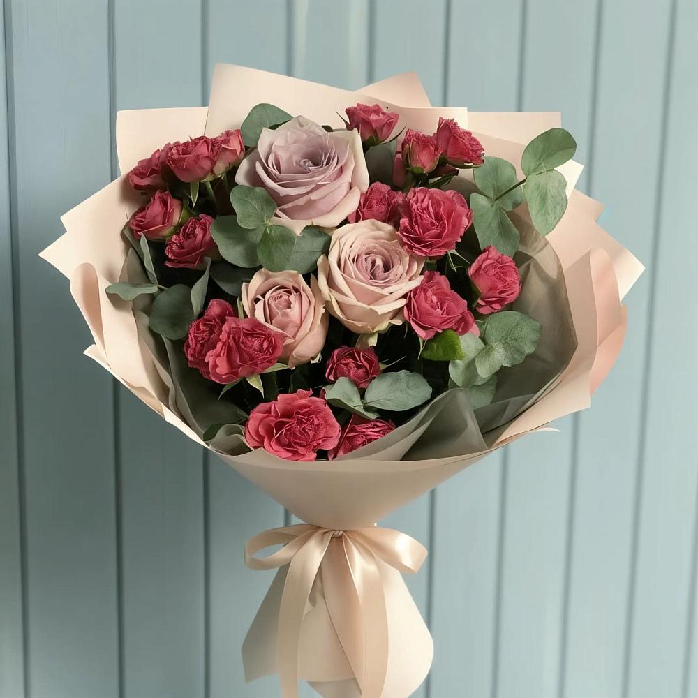 Букет цветов из: Гвоздики и Розы в Протекино