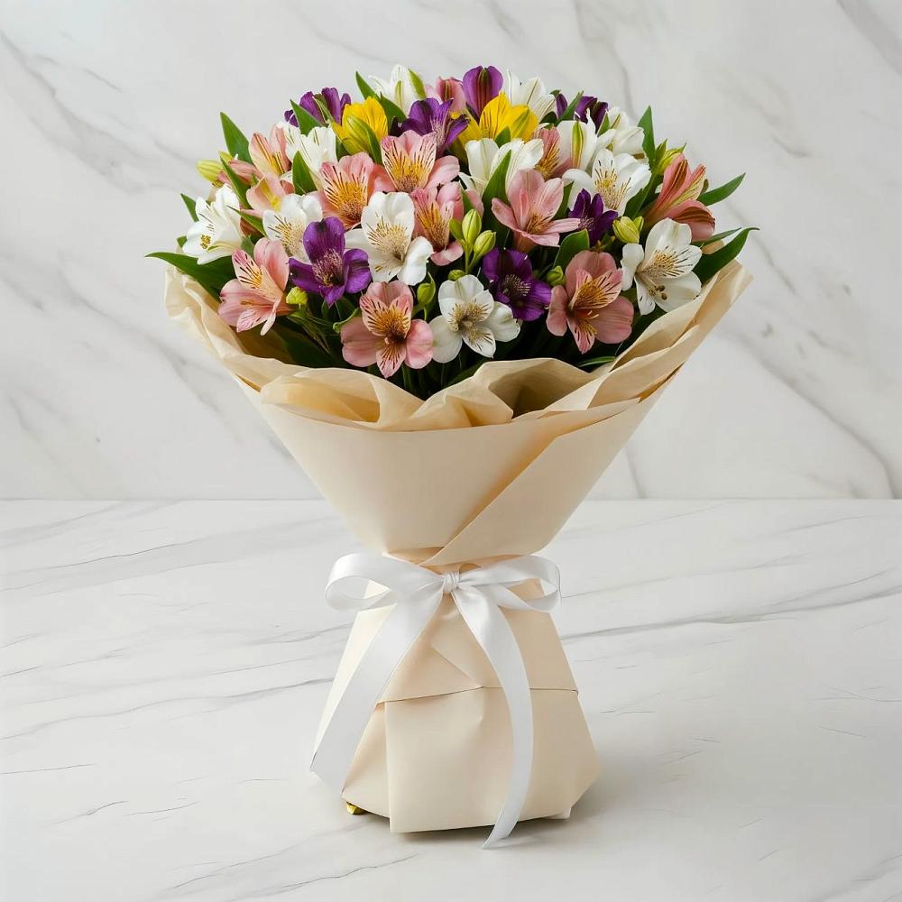 Букет цветов из: Альстромерии в Протекино