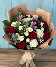 Букет цветов из:  Розы и Альстромерии в Протекино
