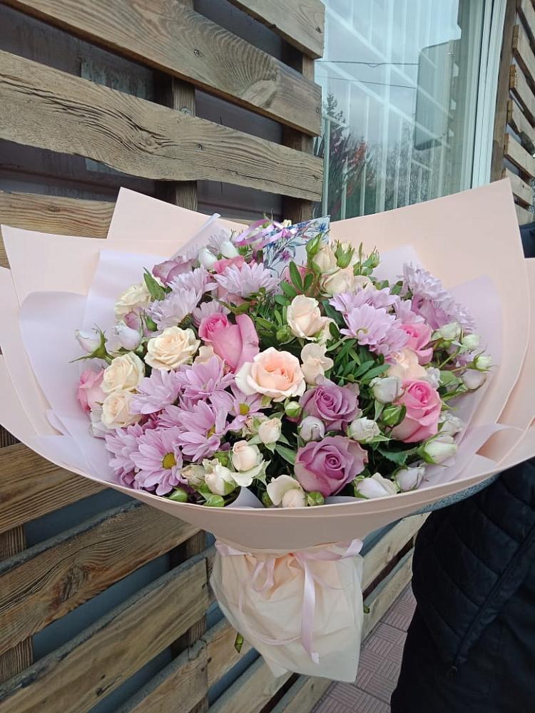 Букет цветов из: Розы и Хризантемы в Протекино