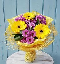 Букет цветов из:  Хризантемы и Герберы в Протекино