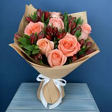 Букет цветов из:  Розы и Альстромерии в Протекино