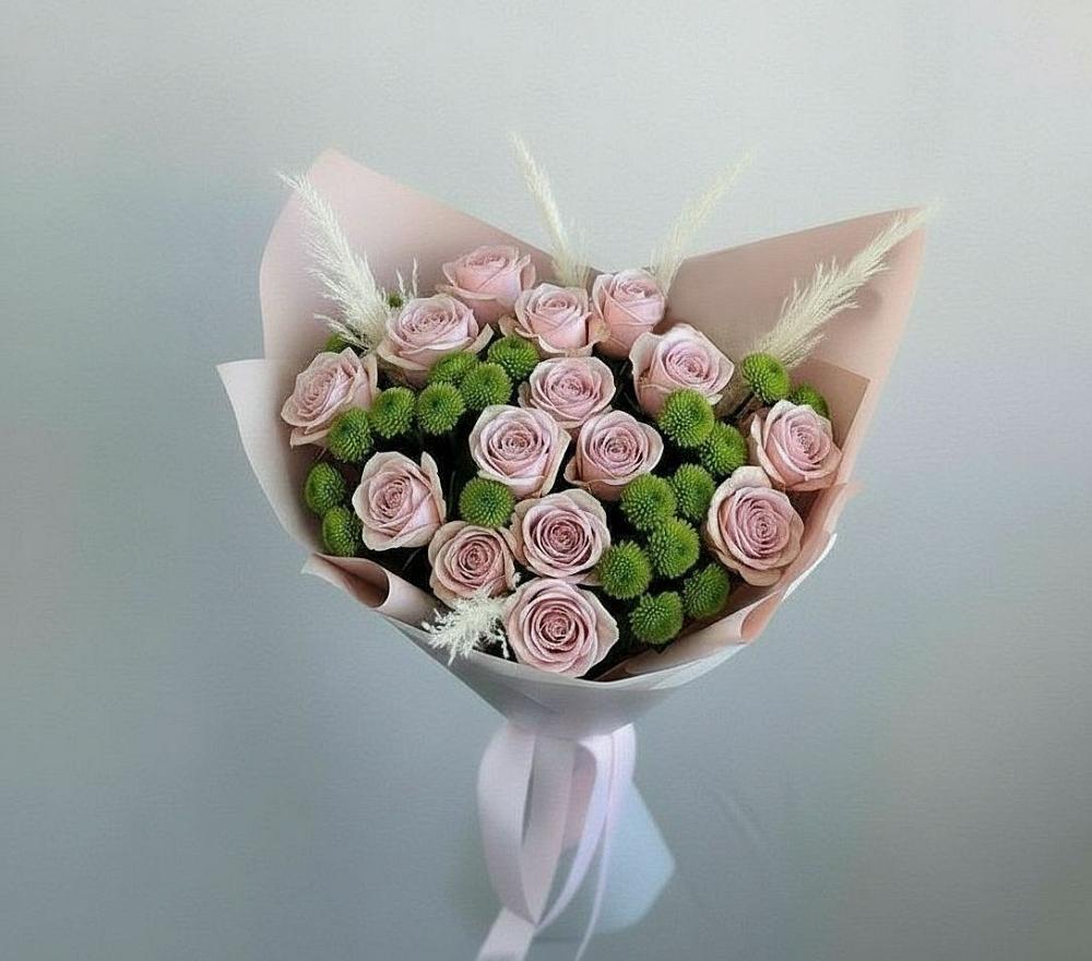 Букет цветов из: Розы и Хризантемы в Протекино