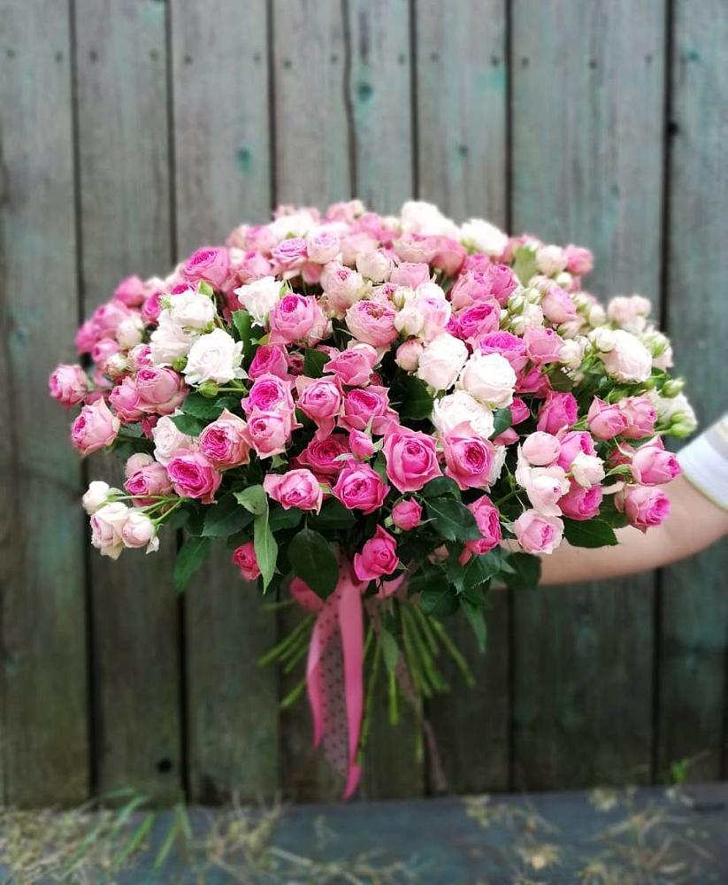 Букет Розовые кустовые розы Натали и Лав Лидия в Протекино