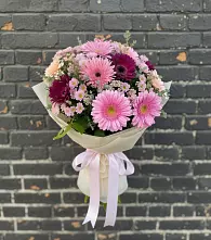 Букет цветов из:  Герберы и Хризантемы #REPLACE_PRED# Протекино
