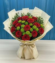 Букет цветов из:  Розы и Хризантемы в Протекино