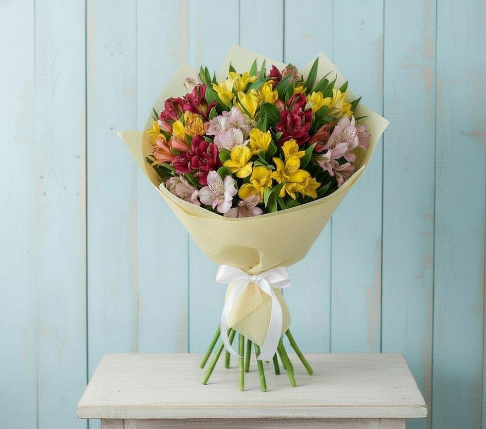 Букет цветов из: Альстромерии в Протекино