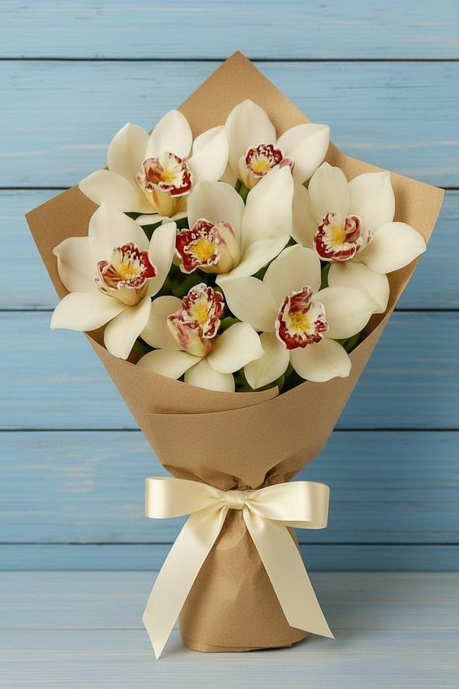 Букет цветов из: Орхидеи и Розы в Протекино